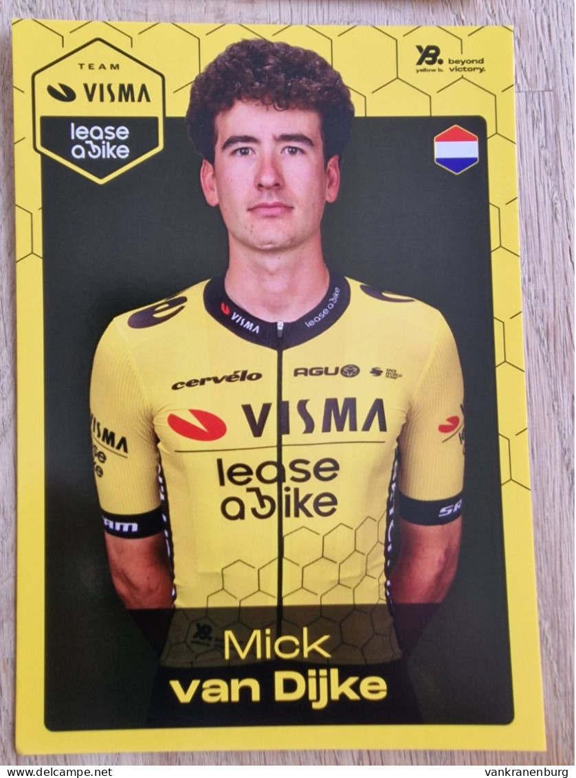 Card Mick Van Dijke - Team Visma-Lease A Bike - 2024 - Cycling - Cyclisme - Ciclismo - Wielrennen - Wielrennen