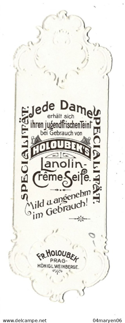 ***  BLADWIJZER  -  FR.  HOLOUBEK - PRAG   ***  -  Toilette / Seifen / Parfumerien FABRIK  -   Zie / Voir / See / Scan's - Lesezeichen