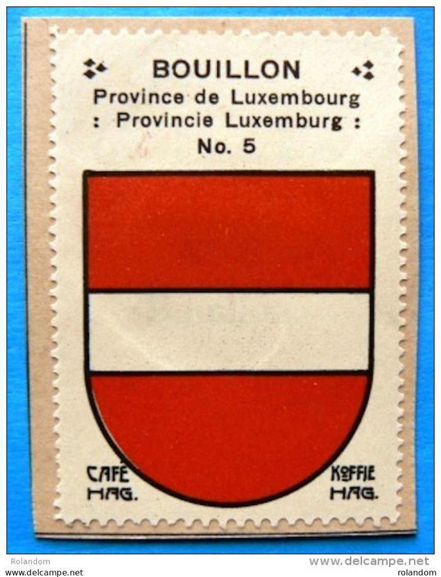 Province De Luxembourg N005 Bouillon Timbre Vignette 1930 Café Hag Armoiries Blason écu TBE - Té & Café