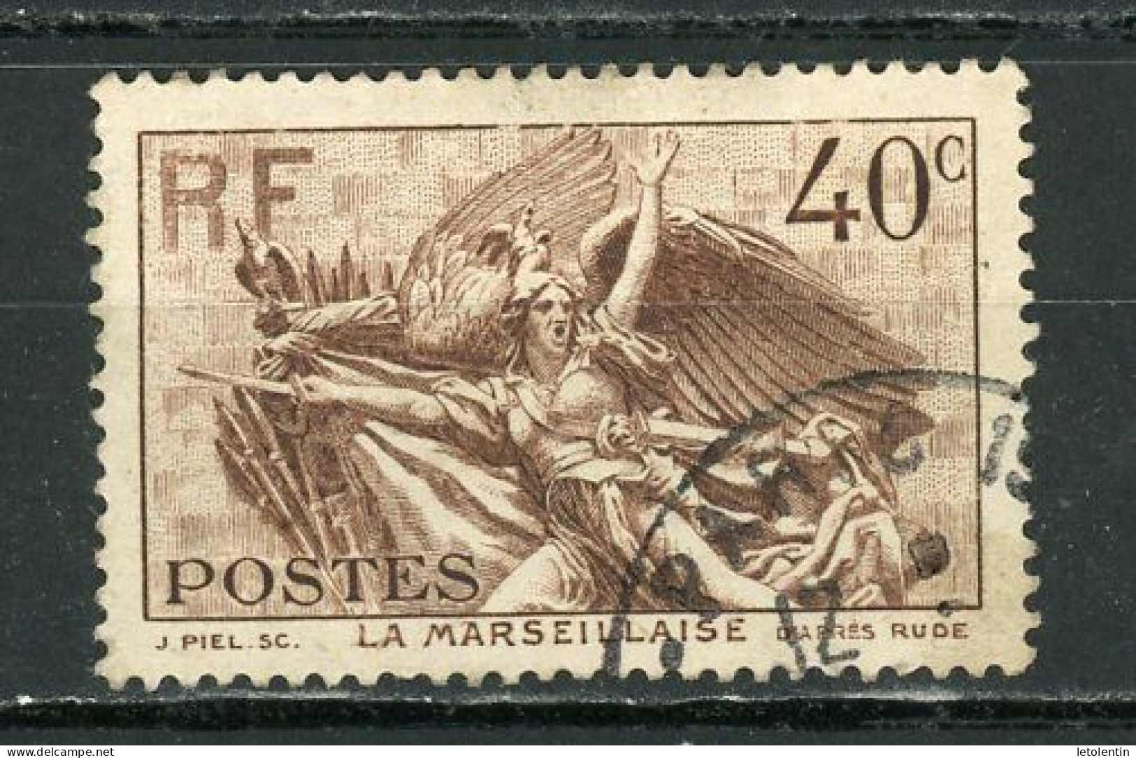 FRANCE - LA MARSEILLAISE - N° Yvert 315 Obli. Ronde De “PARIS” - Used Stamps