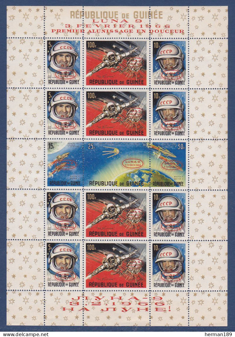 GUINEE BLOC N°   14 & 15 ** MNH Neufs Sans Charnière, TB (CLR330) Luna 9, Premier Alunissage En Douceur -1966 - Guinea (1958-...)