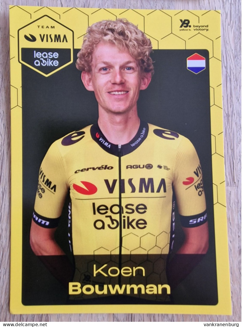 Card Koen Bouwman - Team Visma-Lease A Bike - 2024 - Cycling - Cyclisme - Ciclismo - Wielrennen - Cycling