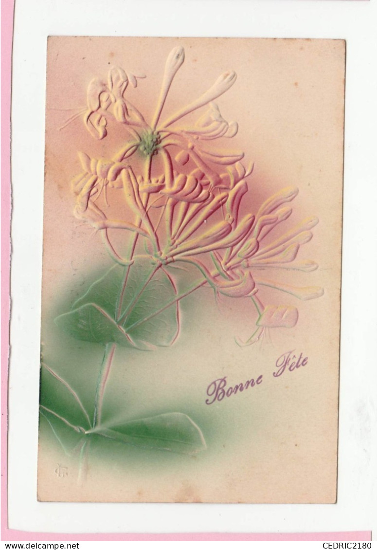 CARTE GAUFREE BONNE FETE FLEURS - Blumen