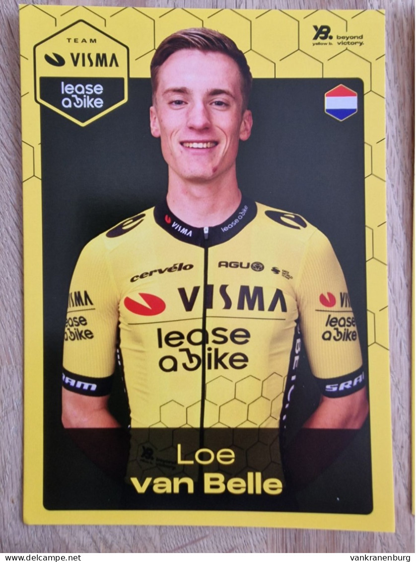 Card Loe Van Belle - Team Visma-Lease A Bike - 2024 - Cycling - Cyclisme - Ciclismo - Wielrennen - Cycling
