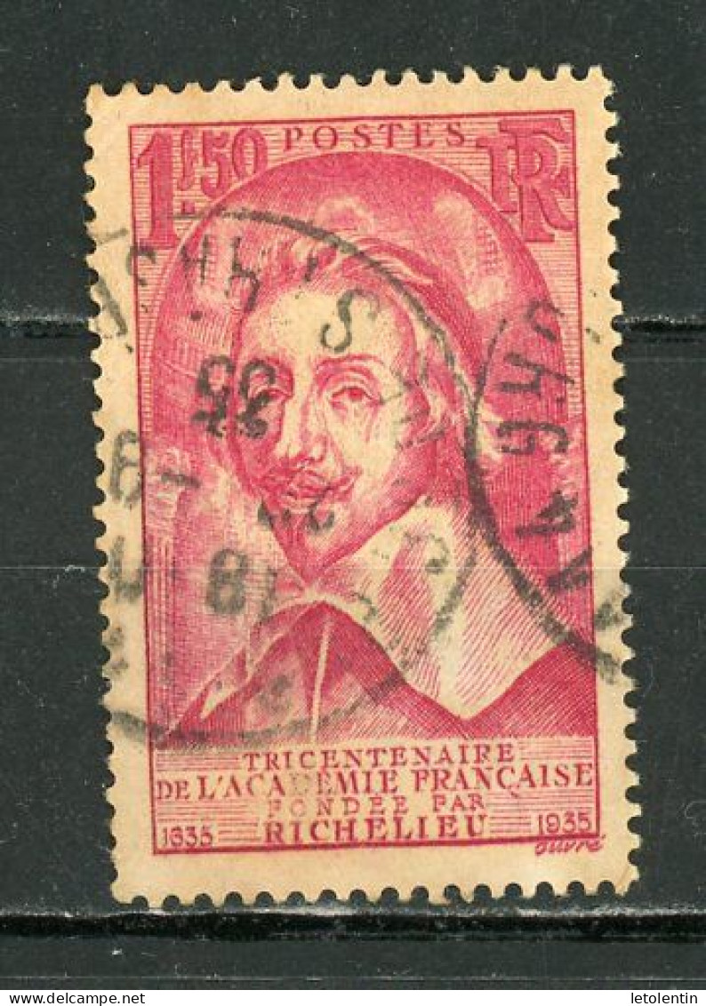 FRANCE -  RICHELIEU - N° Yvert 305 Obli. Ronde De "PARIS" De 1935 - Used Stamps