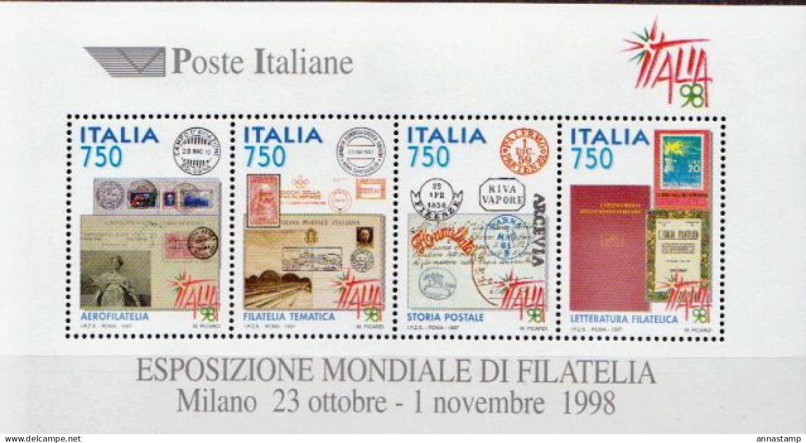 Italy MNH Minisheet - Exposiciones Filatélicas