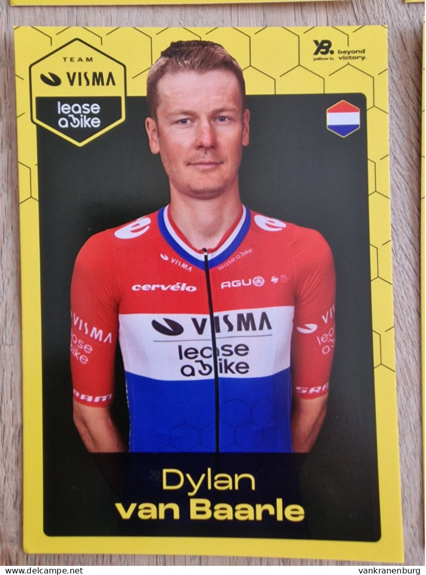 Card Dylan Van Baarle - Team Visma-Lease A Bike - 2024 - National Champion - Cycling - Cyclisme - Ciclismo - Wielrennen - Cyclisme