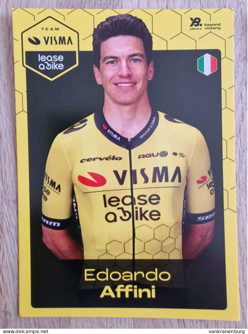 Card Edoardo Affini - Team Visma-Lease A Bike - 2024 - Cycling - Cyclisme - Ciclismo - Wielrennen - Cycling