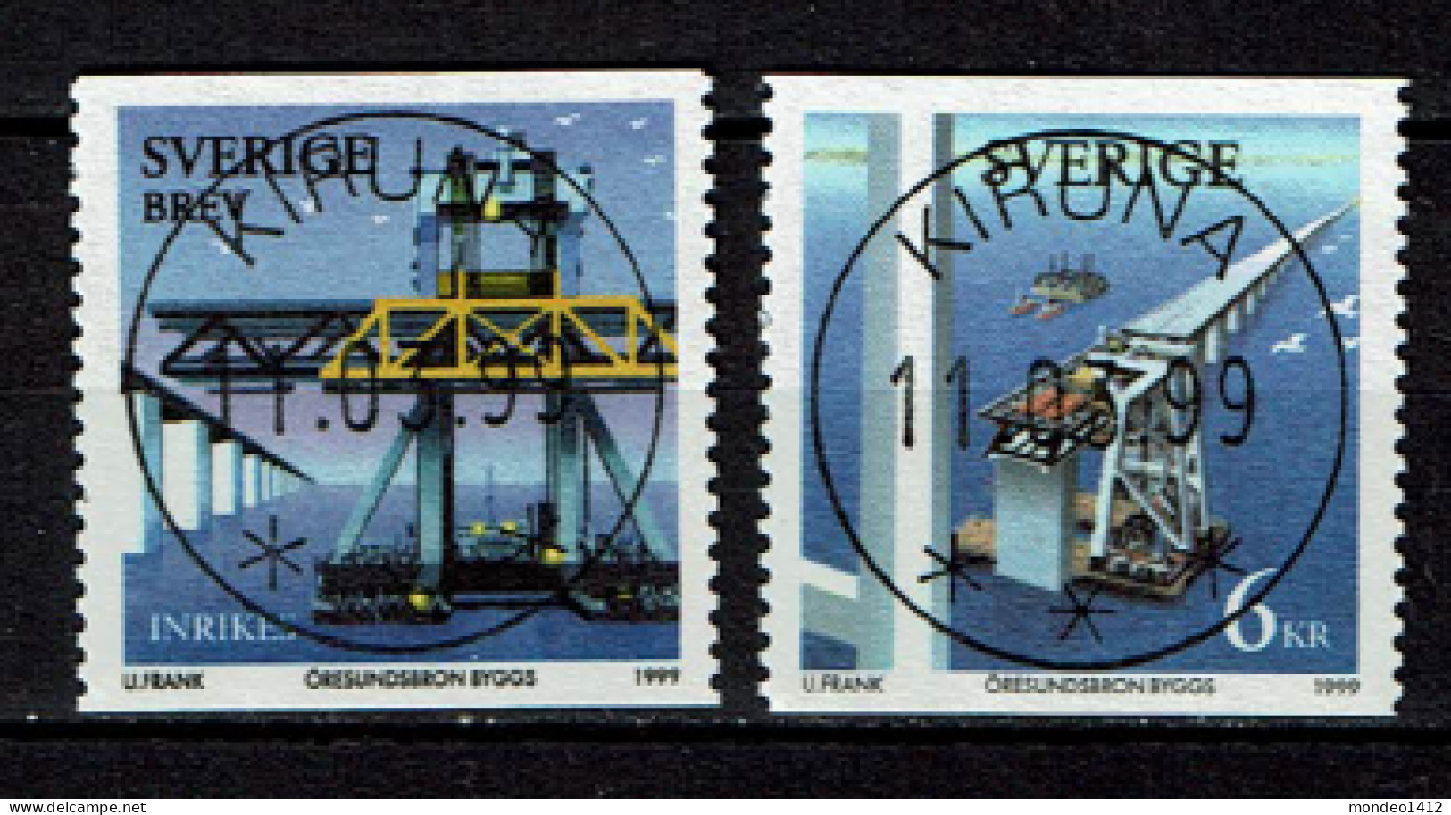 Sweden 1999 - Yv 2094/95 - Construction Of The Øresund Bridge - Used - Gebraucht