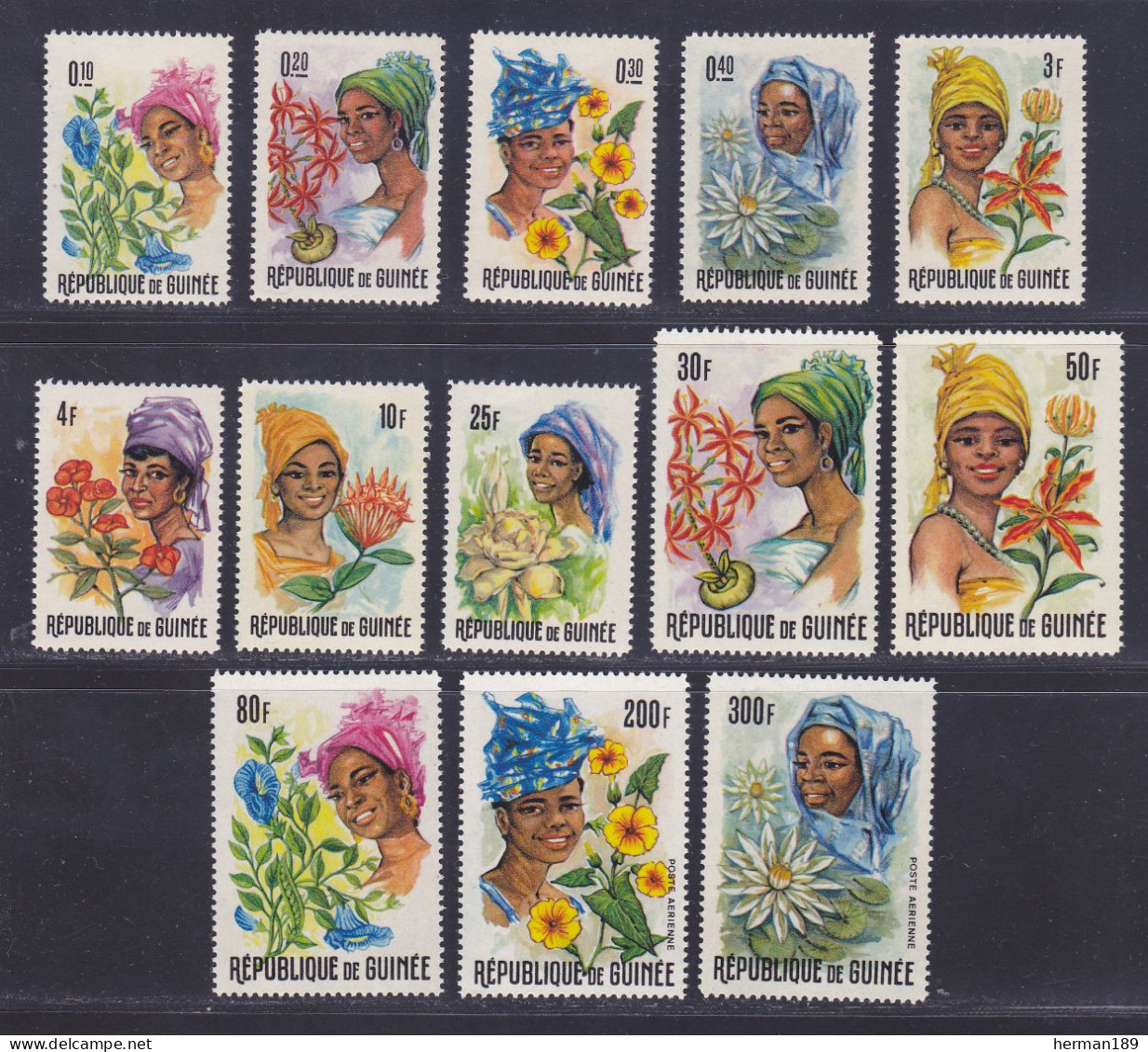 GUINEE N°  273 à 283, A67 & 68 ** MNH Neufs Sans Charnière, TB (D7793) Guinéennes Et Fleurs - 1966 - República De Guinea (1958-...)