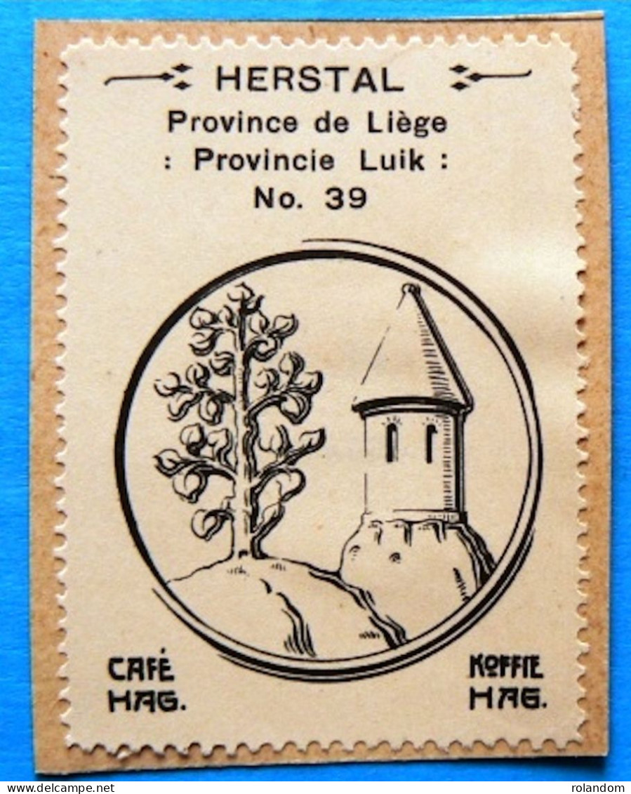 Prov Liège N039 Herstal Timbre Vignette 1930 Café Hag Armoiries Blason écu TBE - Tee & Kaffee