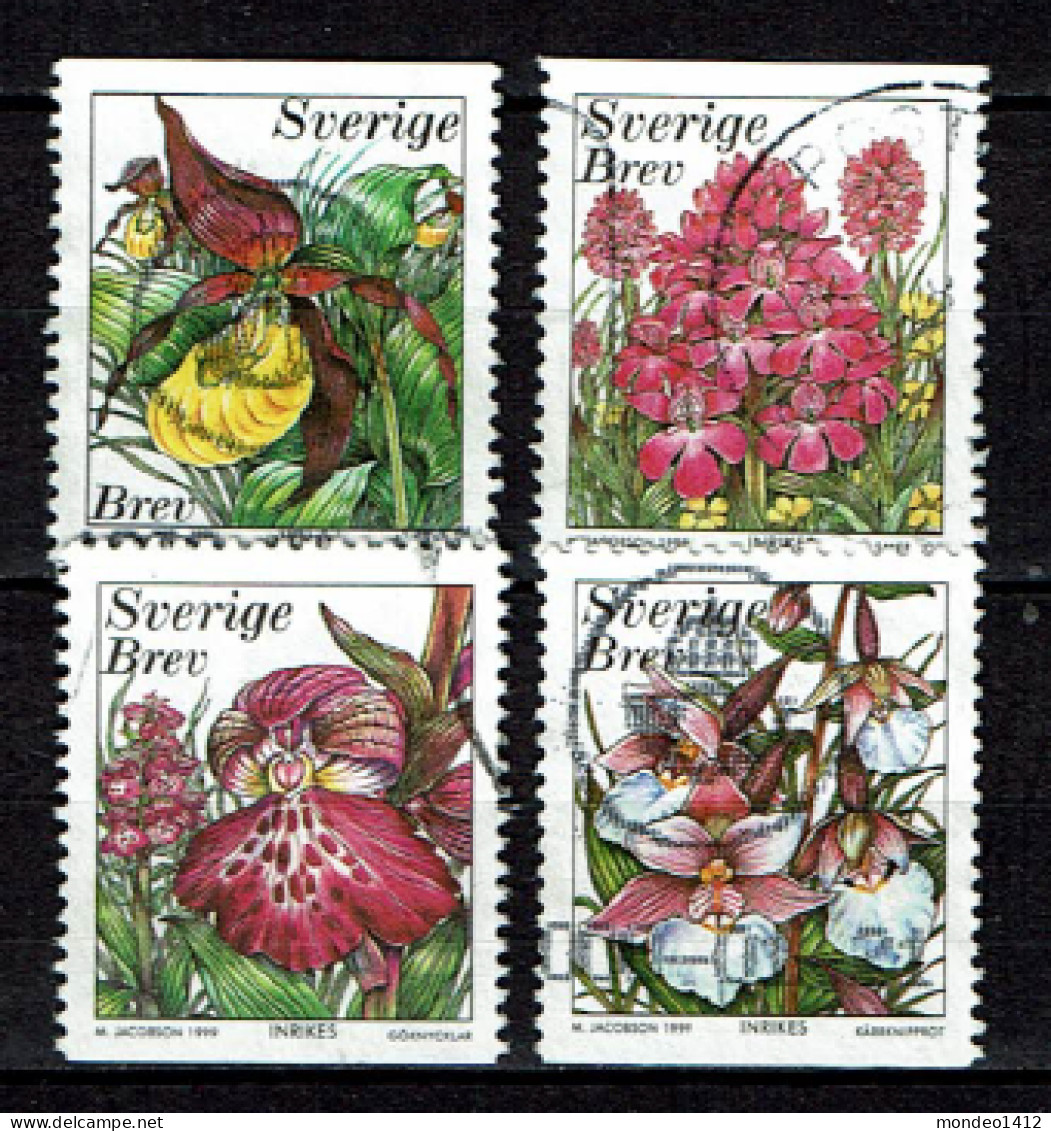 Sweden 1999 - Yv 2096/99 - Flowers, Orchids, Flore, Orchidées - Used - Usados