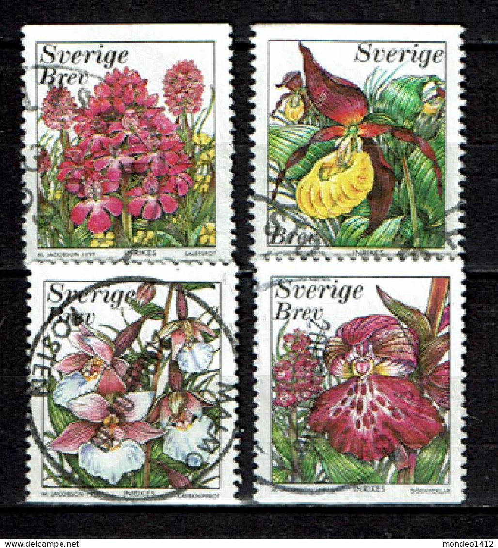 Sweden 1999 - Yv 2096/99 - Flowers, Orchids, Flore, Orchidées - Used - Gebraucht