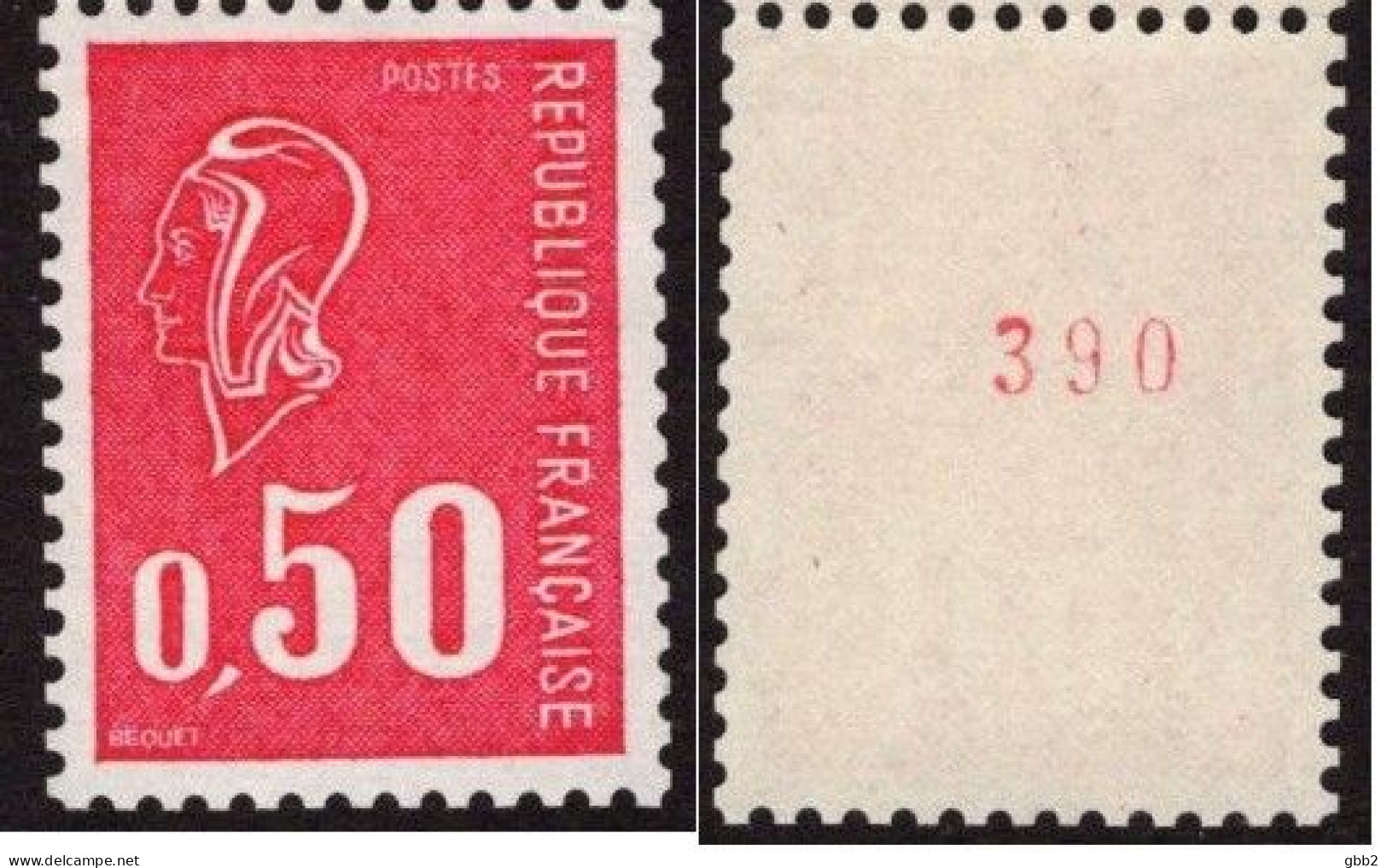 FRANCE - YT N° 1664b Marianne De Béquet, Avec N° Rouge. Bas Prix, à Saisir. - 1971-1976 Marianne De Béquet