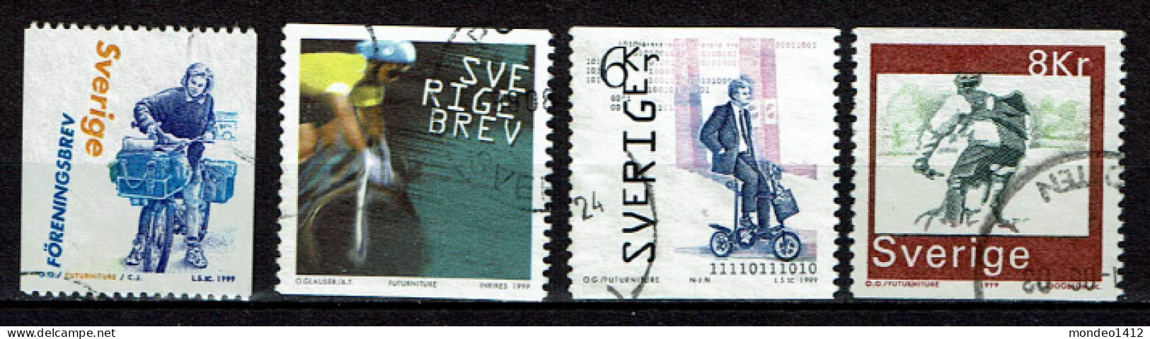 Sweden 1999 - Yv 2100/03 - Cycle, Bicycle, Cicli, Vélo, Fahrrad, Rijwiel, Fiets - Used Stamps