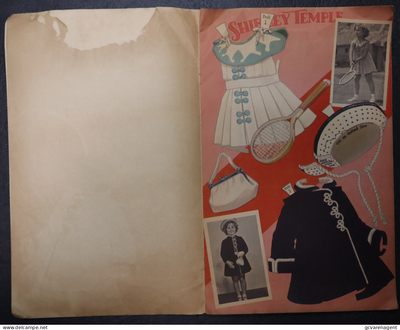 SHIRLEY TEMPLE  - DOLLA AND DRESSES  - IN USED CONDITION WITH HEAVY SIGNS OF USE- 6 PAGES 42 X 25 CM  LOOK SCANS - Other & Unclassified