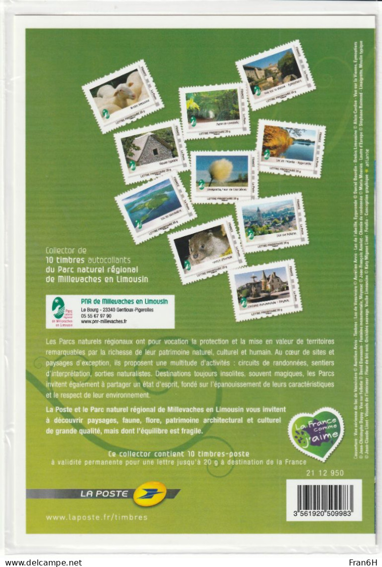 Collector 2012 - Parcs Millevaches Limousin - 10 Timbres VP - Neuf Scellé - Autoadhesif - Autocollant - Collectors