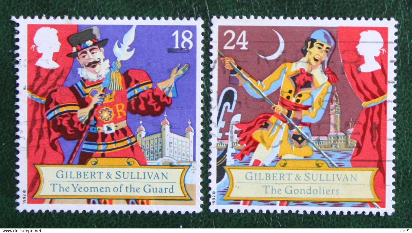 Arthur Sullivan Mi 1409-1410 Yv 1628-1629 SG 1624-2 1992 Used Gebruikt Oblitere ENGLAND GRANDE-BRETAGNE GB GREAT BRITAIN - Gebraucht