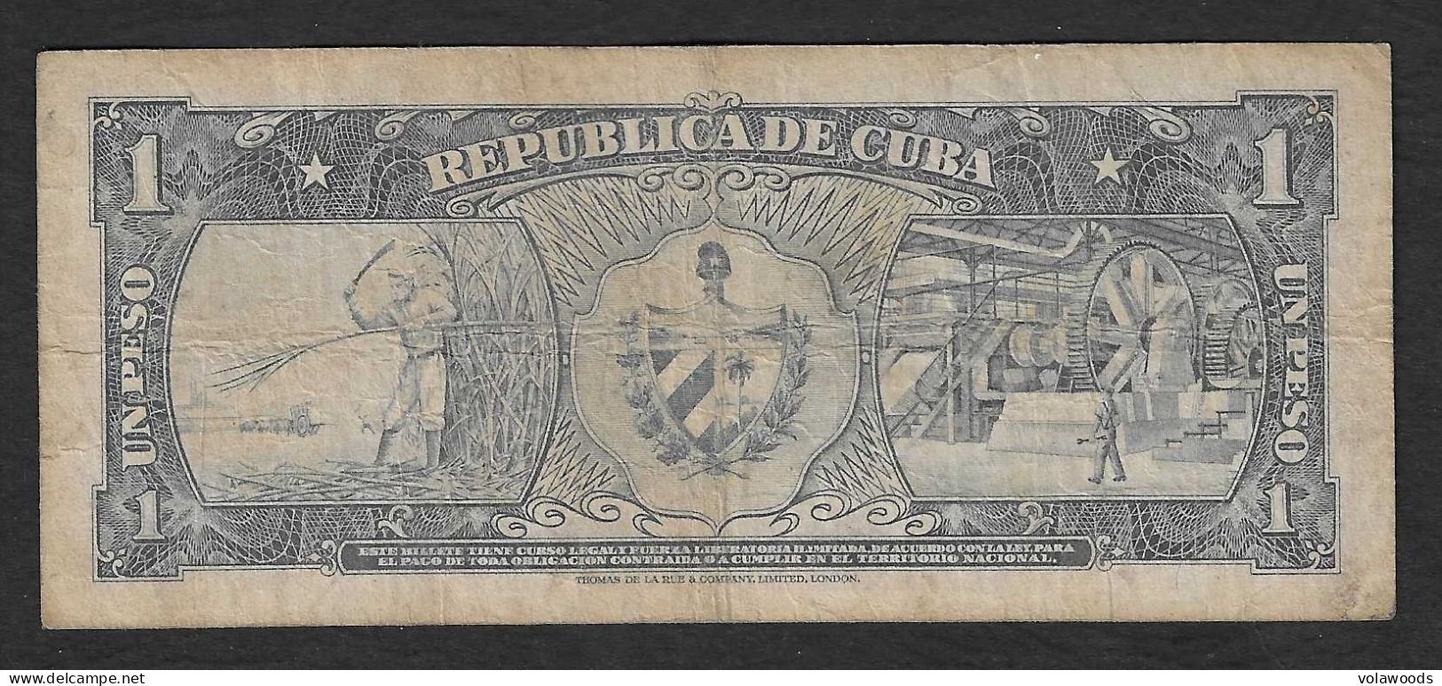 Cuba - Banconota Circolata Da 1 Peso P-90a - 1959 #17 - Kuba