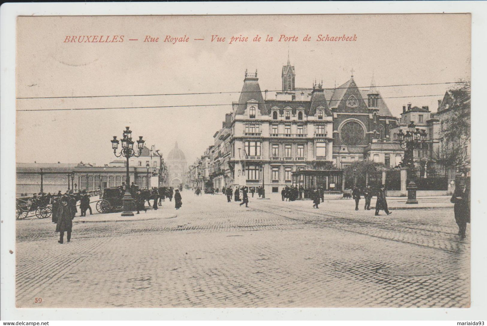 BRUXELLES - BELGIQUE - RUE ROYALE - VUE PRISE DE LA PORTE DE SCHAERBEEK - Lanen, Boulevards