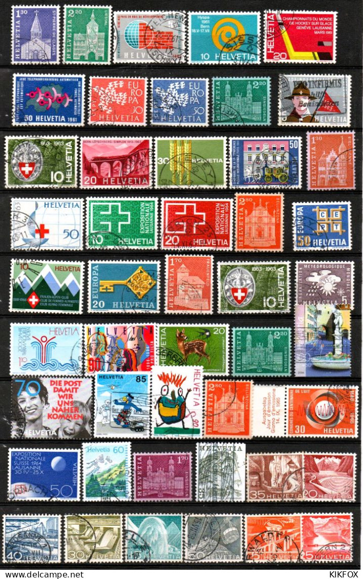 SUISSE,SCHWEIZ, AB 1960 , LOT , ALBUMSEITE, GESTEMPELT, OBLITERE - Used Stamps