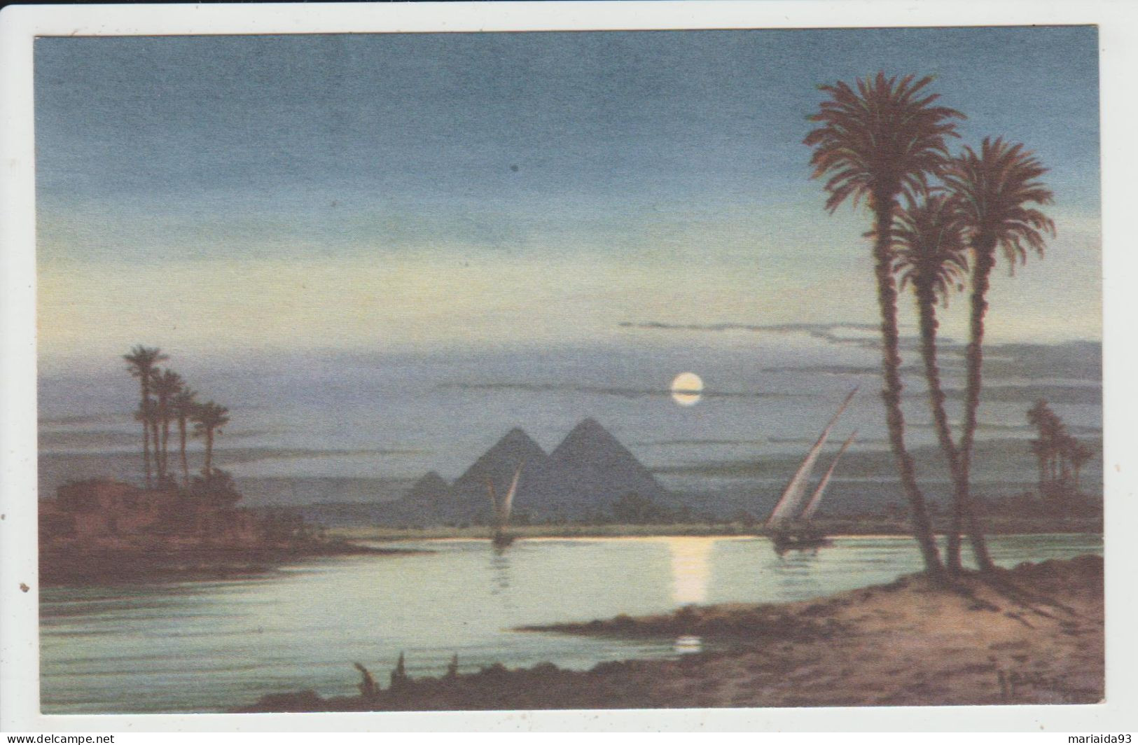 EGYPTE - MOONLIGHT SCENE NEAR THE PYRAMIDS OF GIZA - Pyramiden