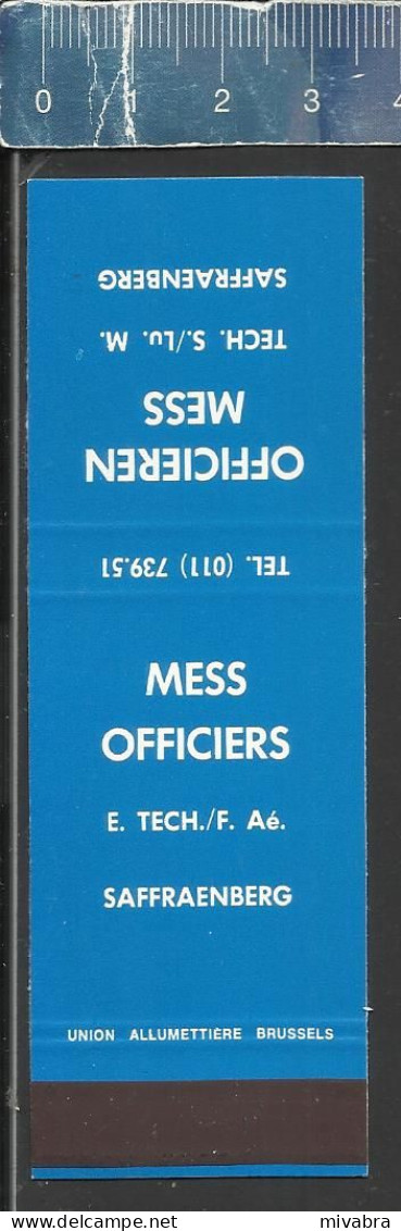 OFFICIEREN MESS Technische School Van De Luchtmacht  SAFFRAENBERG SAFFRAANBERG ST TRUIDEN - OLD MATCHCOVER BELGIUM - Boites D'allumettes - Etiquettes