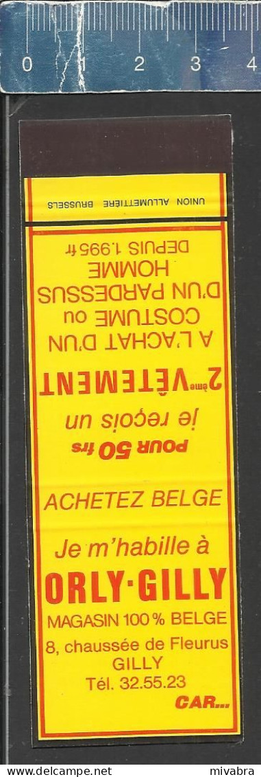 JE M'HABILLE À ORLY - GILLY MAGAZIN 100% BELGE - OLD MATCHCOVER BELGIUM - Matchbox Labels