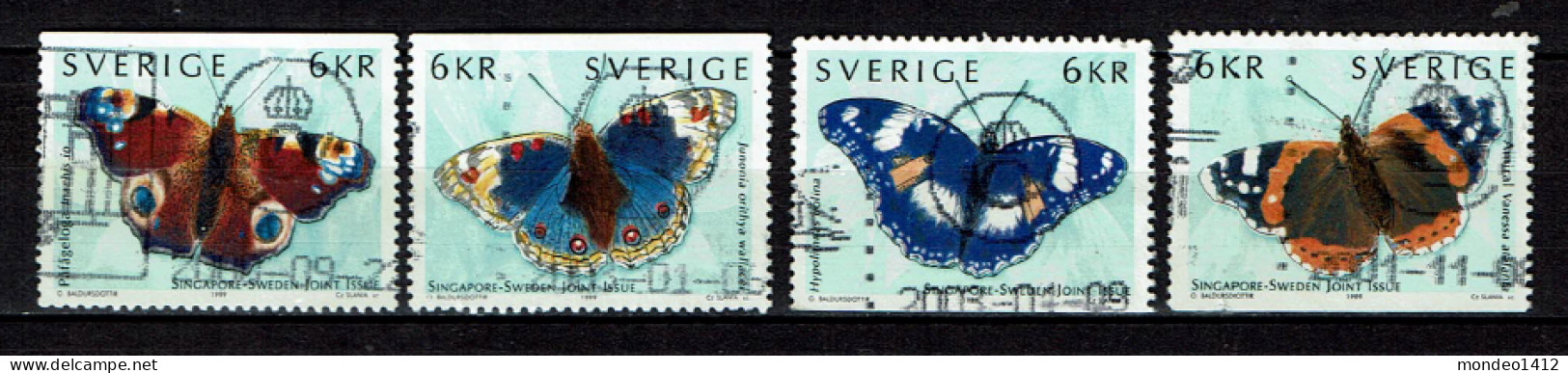 Sweden 1999 - Yv 2107/10 - Faune, Papillon, Vlinder, Butterfly, Schmetterlinge - Used - Usados