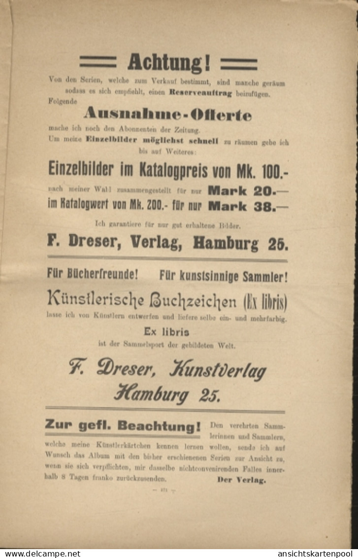 Liebig Bilder Zeitung Reklame Dreser Heft 11, Jhrg. 12, 1907 - Advertising
