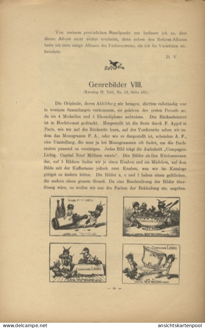 Liebig Bilder Zeitung Reklame Dreser Heft 6, Jhrg. 13, 1908 - Advertising