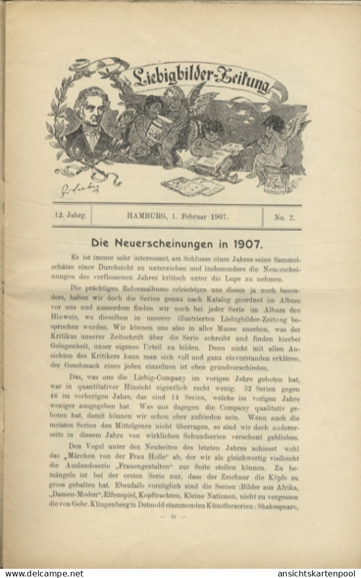 Liebig Bilder Zeitung Reklame Dreser Heft 2, Jhrg. 12, 1907 - Advertising