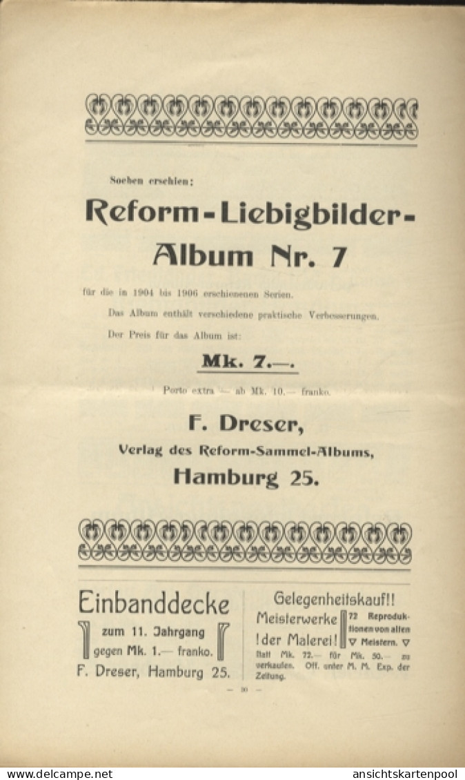 Liebig Bilder Zeitung Reklame Dreser Heft 2, Jhrg. 12, 1907 - Advertising