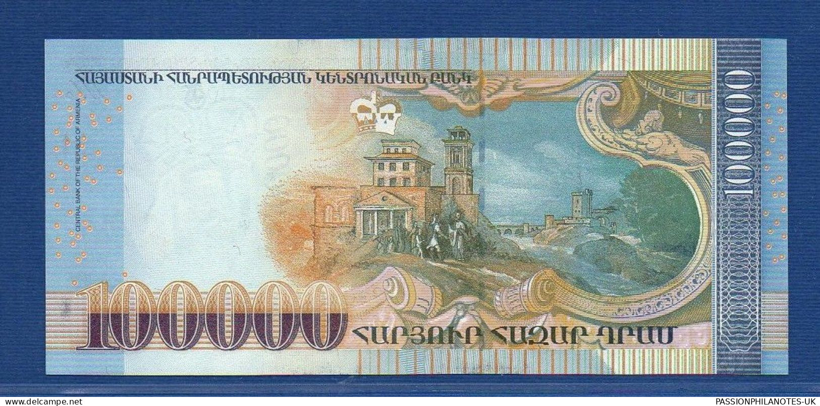 ARMENIA - P.54 – 100.000 100000 Dram 2009 UNC, Serie 00630141 Commemorative Issue - Armenia