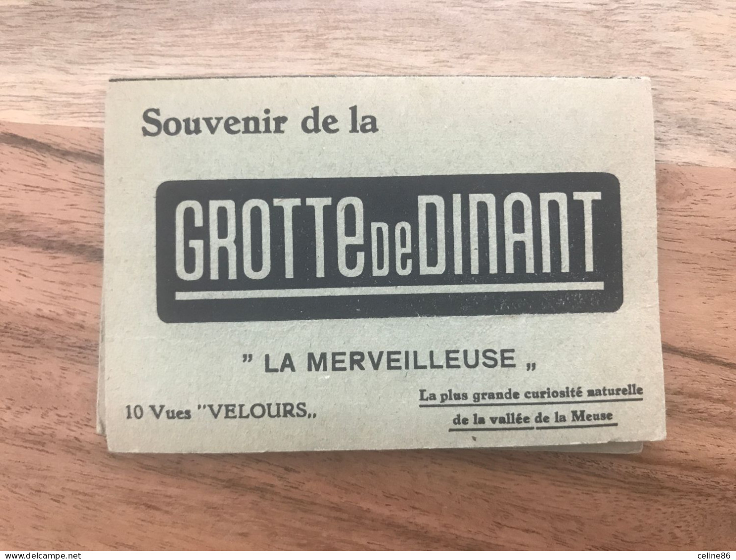 Souvenir De La Grotte De Dinant "la Merveilleuse" 10 Vues Velours Carnet - Dinant