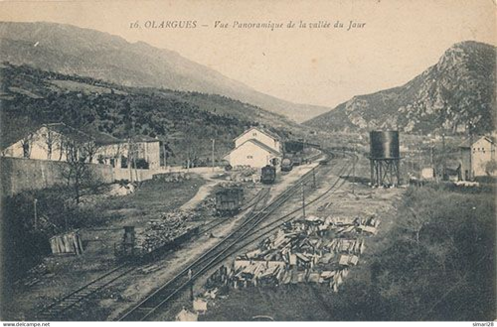 OLARGUES - N° 16 - VUE PAMORAMIQUE DE LA VALLEE DU JAUR (GARE CHEMIN DE FER) - Other & Unclassified