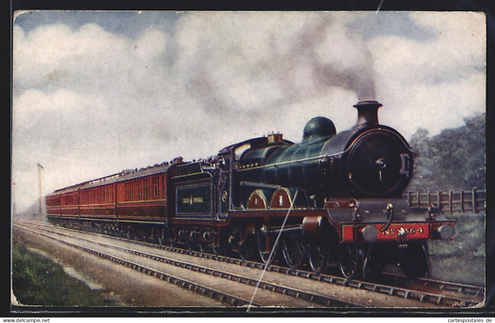 Pc Godley Juntion, Lokomotive No. 346 Der Great Central Railway, Manchester To London Express, Englische Eisenbahn  - Eisenbahnen