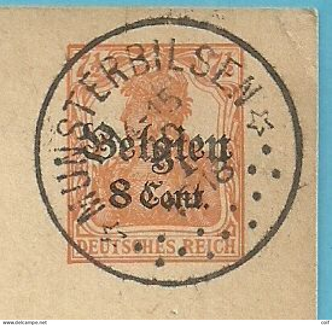 Entier  Met Sterstempel (Relais) * MUNSTERBILSEN *, Met GEPRUFT TONGERN - OC1/25 Gouvernement Général