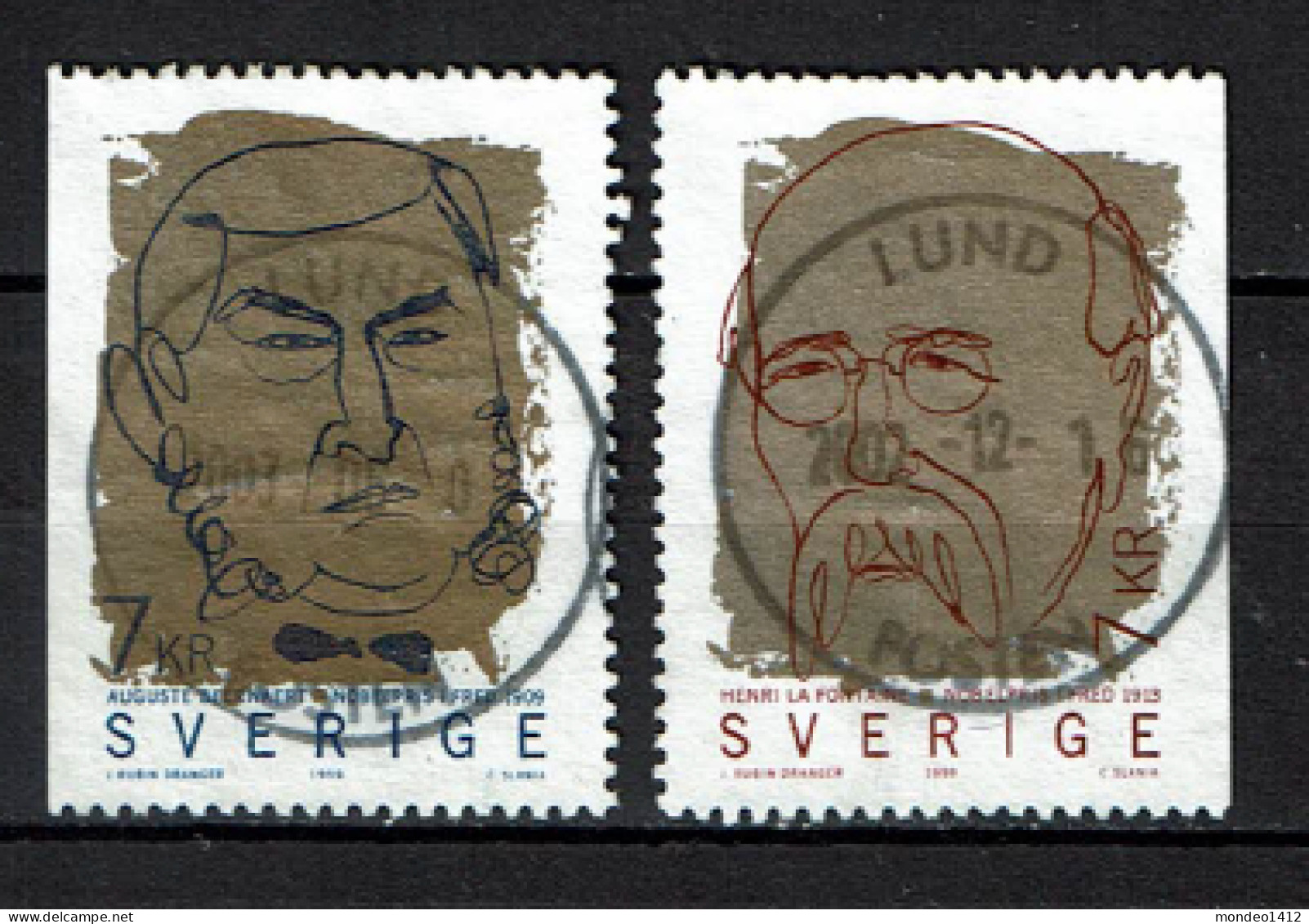 Sweden 1999 - Yv 2123/24 - Prix Nobel, Nobel Prize Winners - Used - Oblitérés