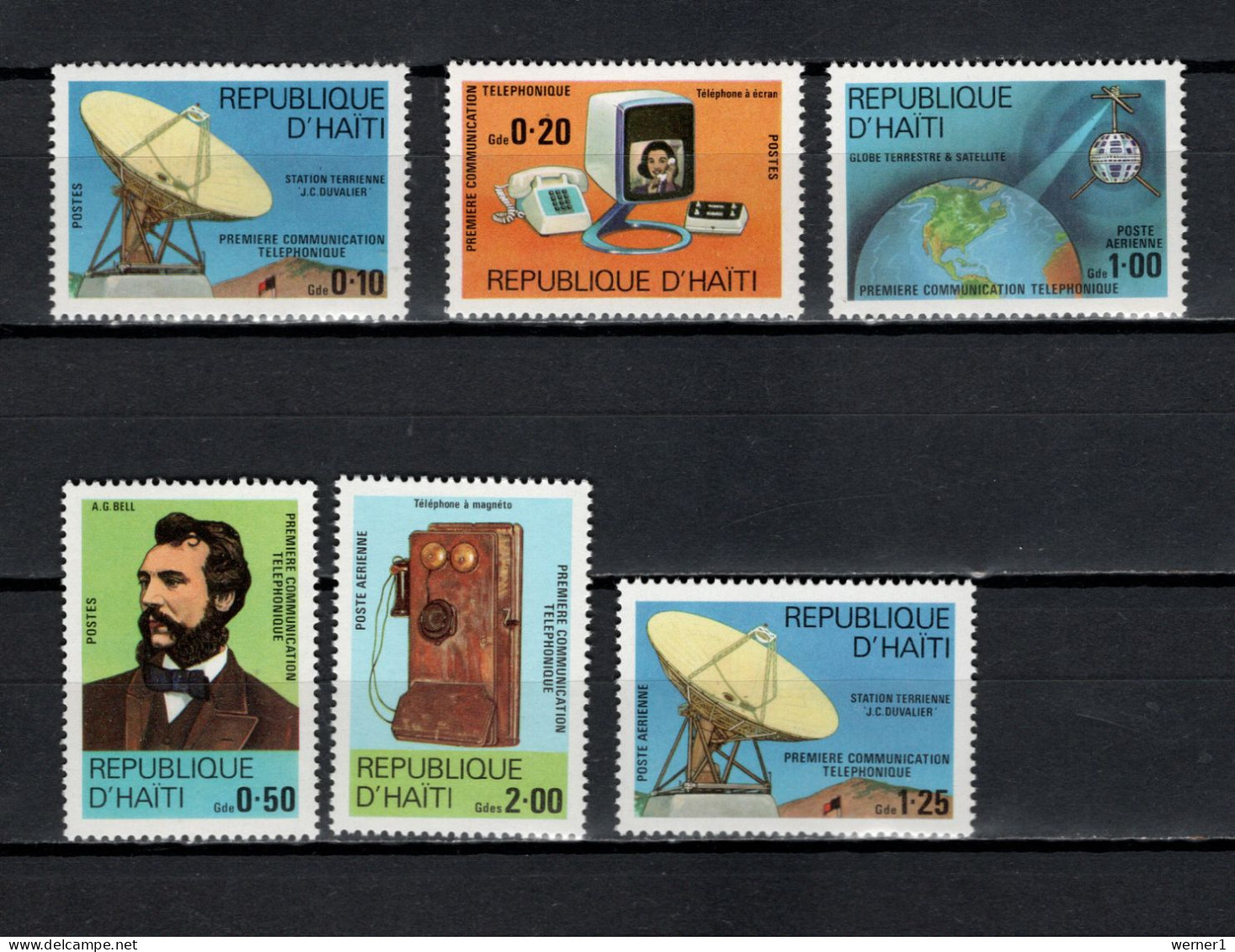 Haiti 1978 Space, Telephone Centenary Set Of 6 MNH - Amérique Du Nord