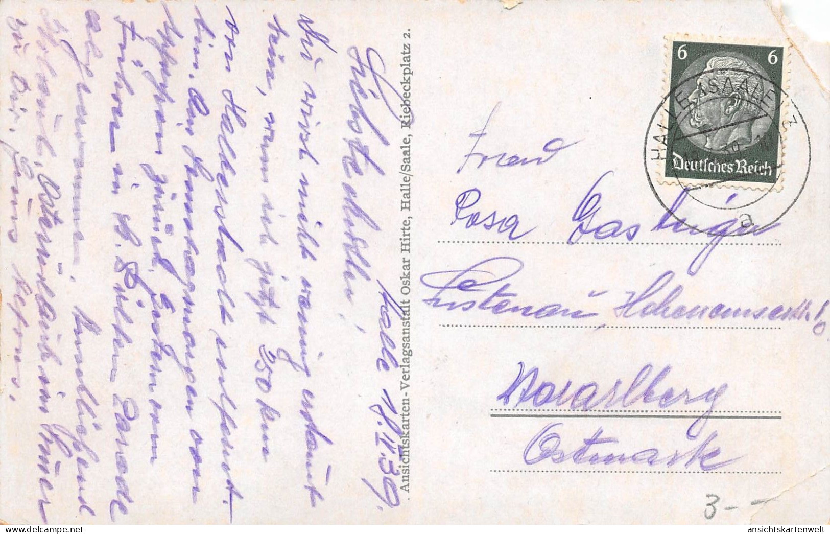 Halle A.S. Moritzburg Innenhof Mit Turm Gl1939 #171.729 - Other & Unclassified