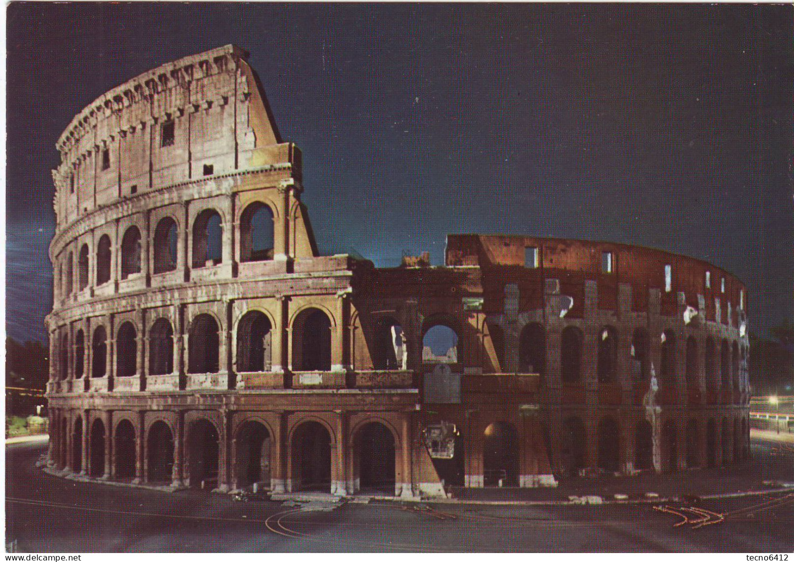 Roma - Il Colosseo - Notturno - Viaggiata - Coliseo