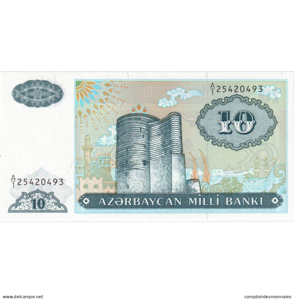 Billet, Azerbaïdjan, 10 Manat, Undated (1993), KM:16, NEUF - Azerbaïdjan