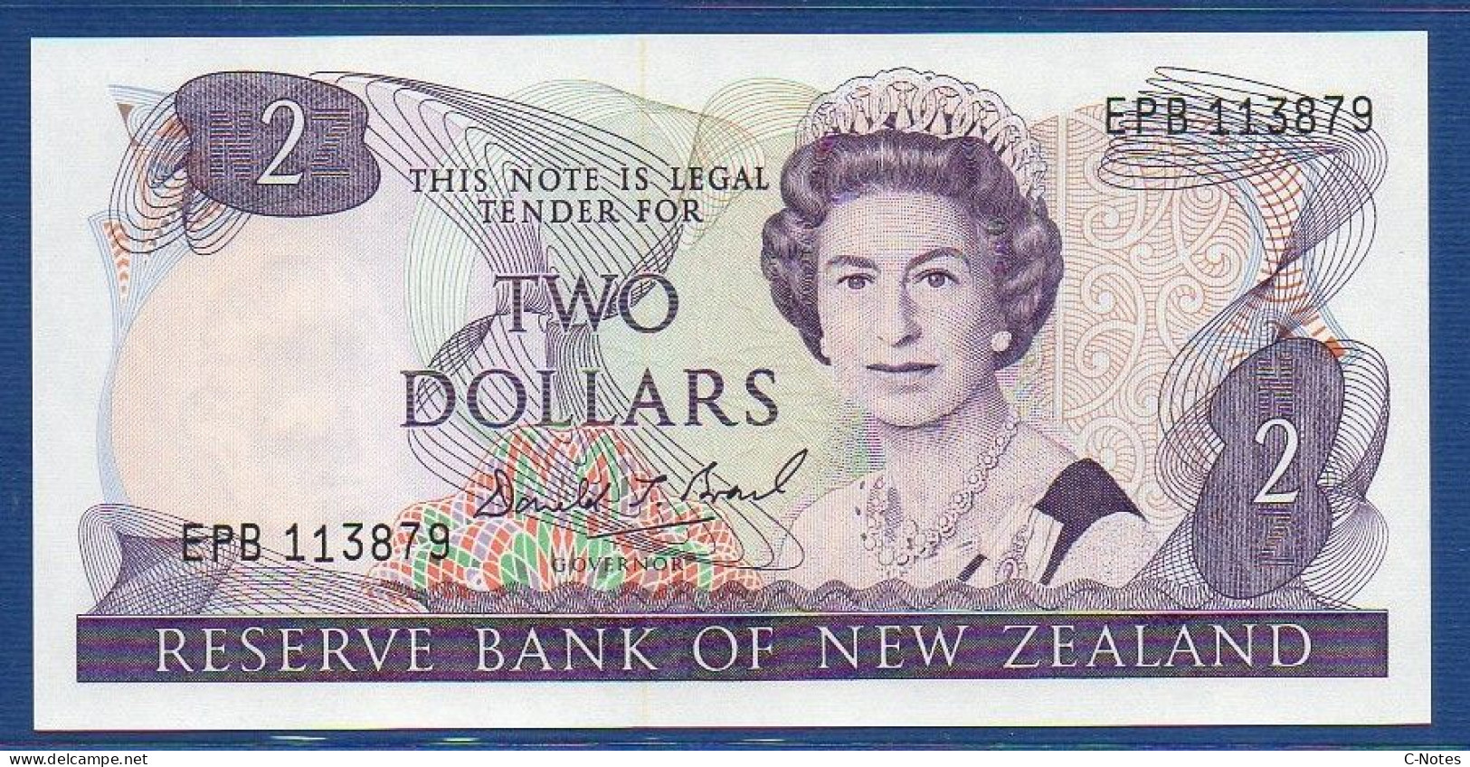 NEW ZEALAND  - P.170c – 2 Dollars ND (1981 - 1992) UNC, S/n EPB 113879 - Nouvelle-Zélande