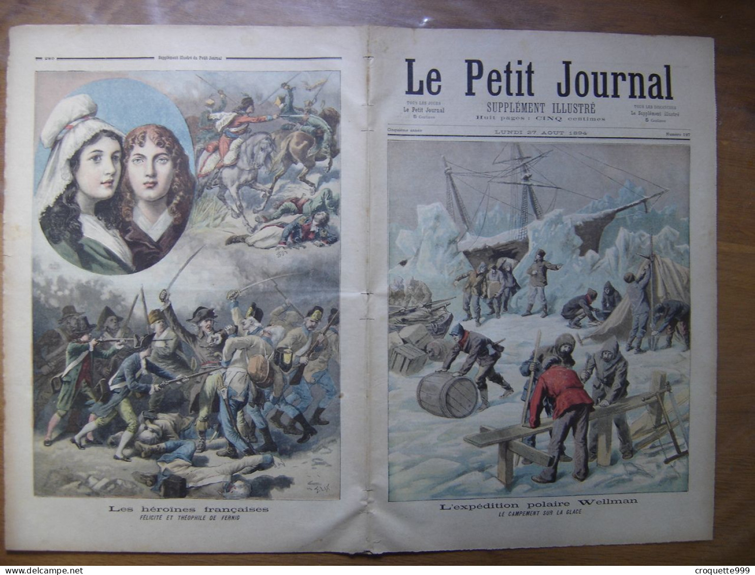 1894 LE PETIT JOURNAL 197 Expédition Polaire Wellman Héroïnes Françaises - 1850 - 1899