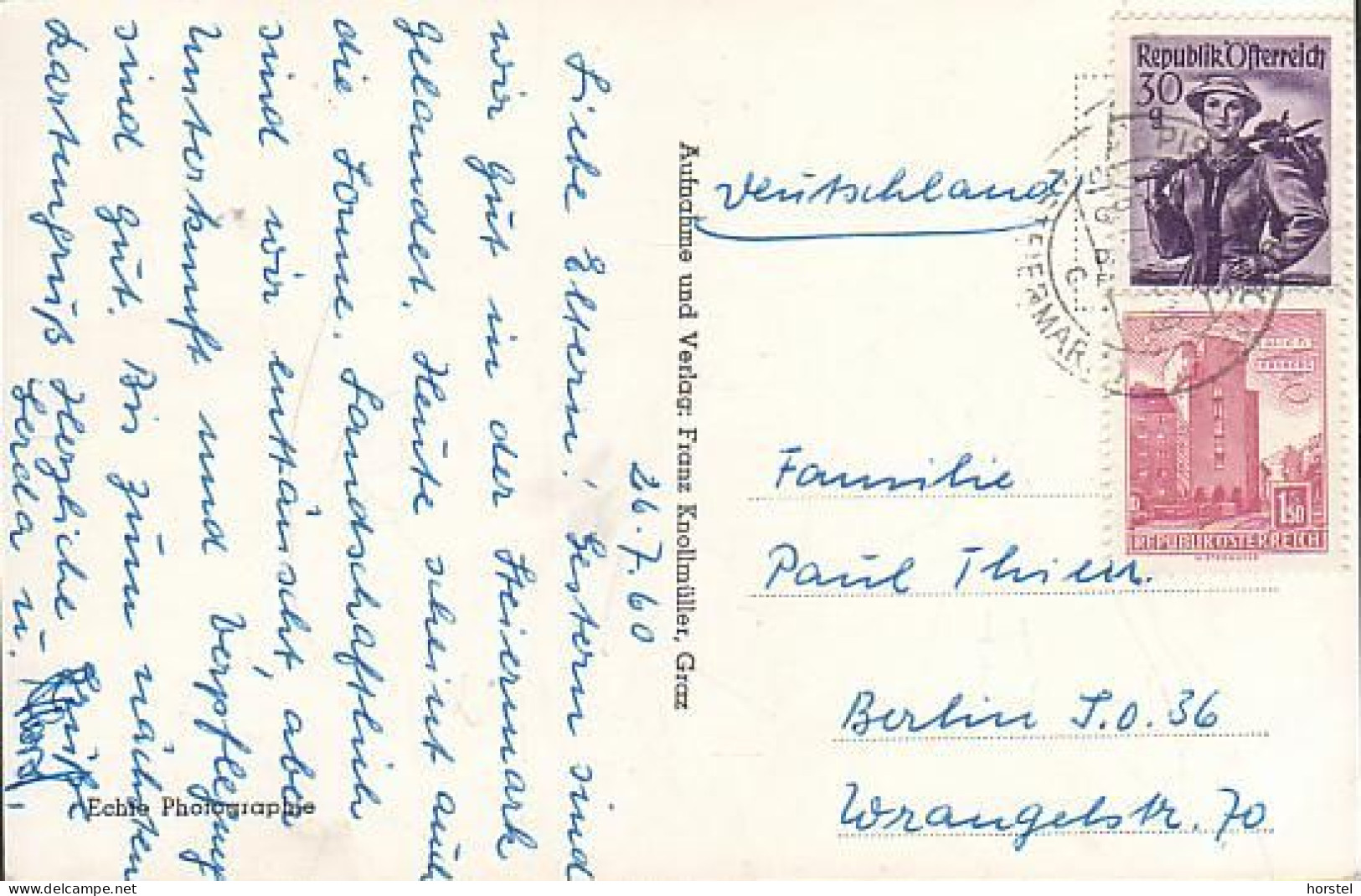 Austria - 8212 Pischelsdorf - Oststeiermark - Alte Ortsansicht Mit Kirche - 2x Nice Stamps - Weiz