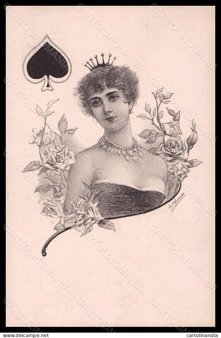 Artist Signed Stubenrauch Lady Art Nouveau Playing Cards Viennoise 870 Pc VK5700 - Otros & Sin Clasificación