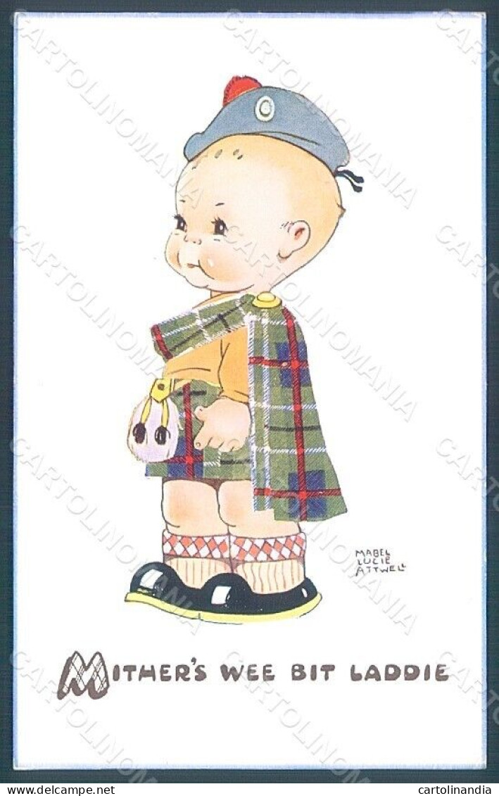 Artist Signed Attwell M. L. Scottish Child Valentine Serie 1432 Postcard HR2515 - Otros & Sin Clasificación