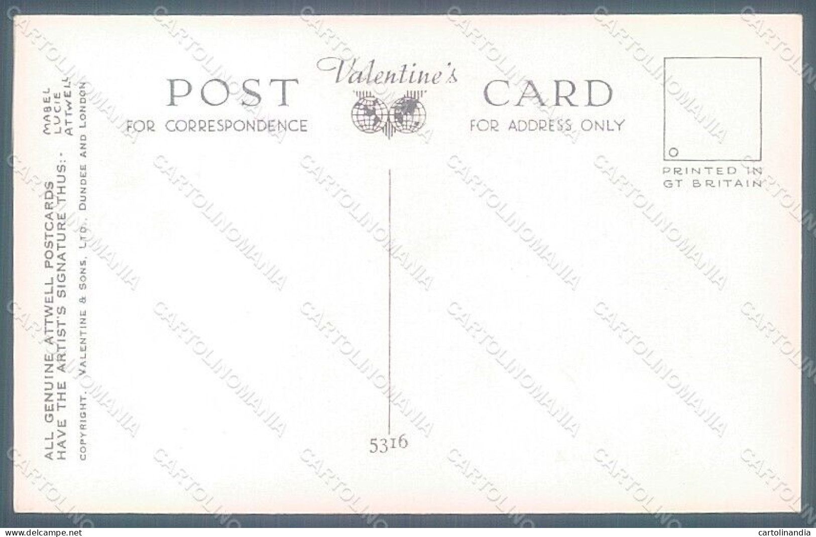 Artist Signed Attwell M. L. Child Bird Valentine Serie 5316 Postcard HR2522 - Otros & Sin Clasificación