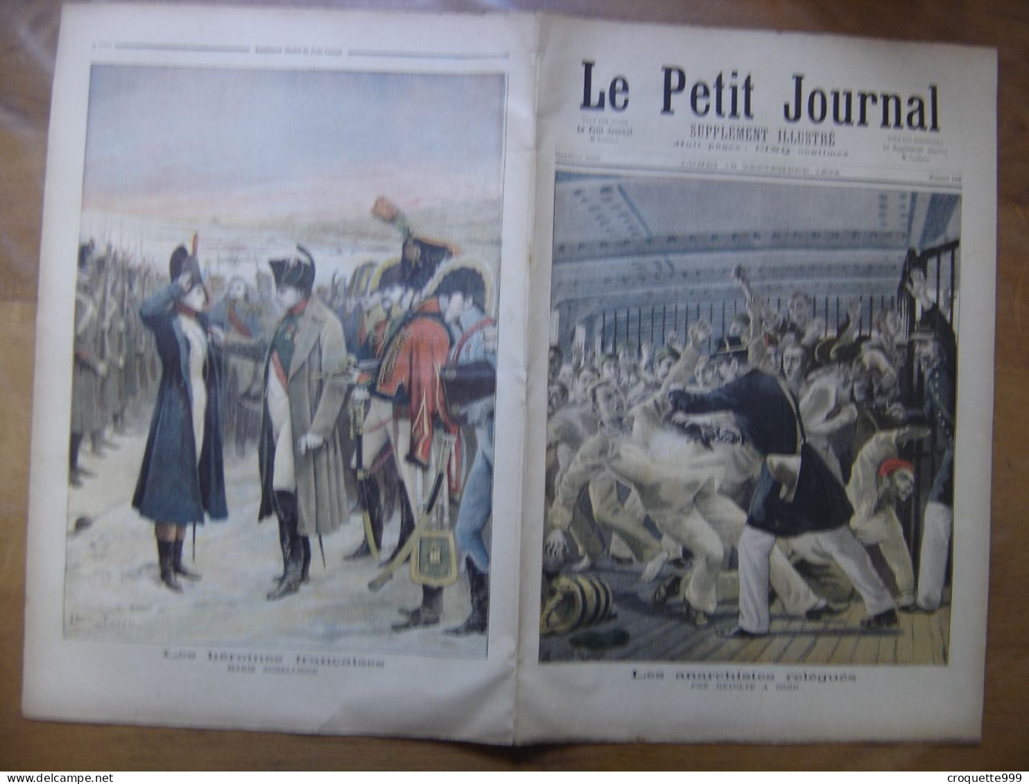 1894 LE PETIT JOURNAL 199 Anarchistes Héroïnes Françaises - 1850 - 1899